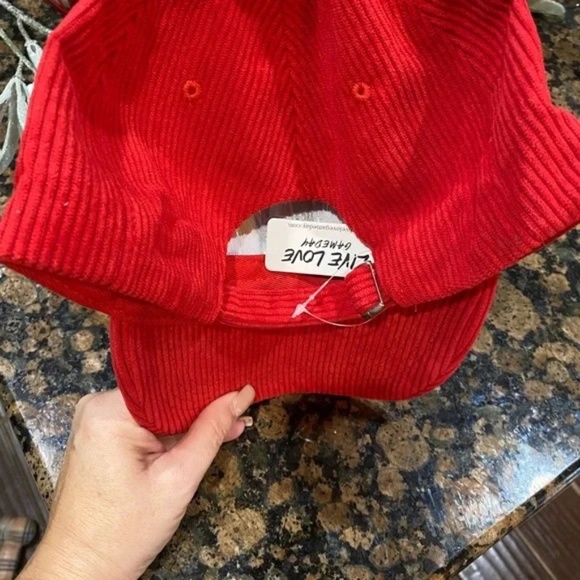 Red Holiday Cap - Picture 2 of 3